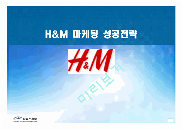 H&M 성공사례분석과 H&M 마케팅전략분석및 H&M 향후전략 제안   (1 )